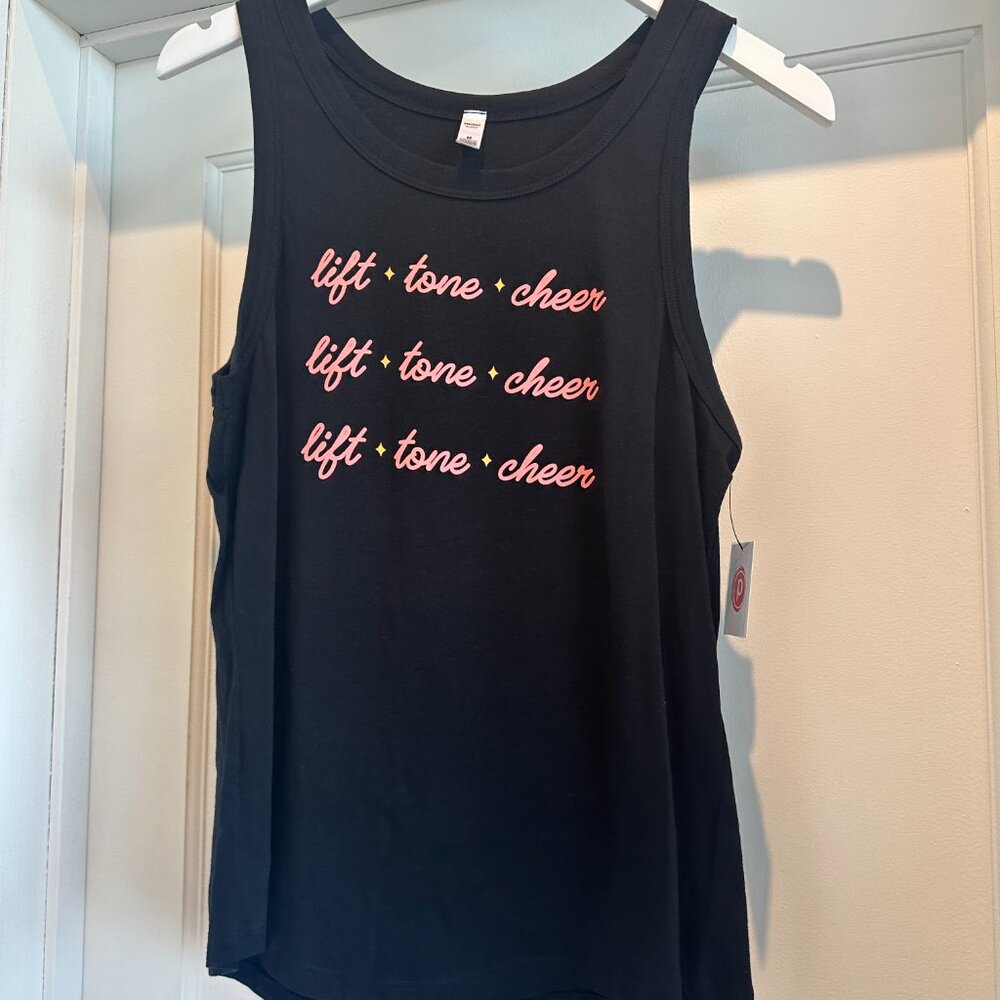 NWT Pure Barre Lift Tone Cheer Tank, Black, Holiday - Picture 6 of 8